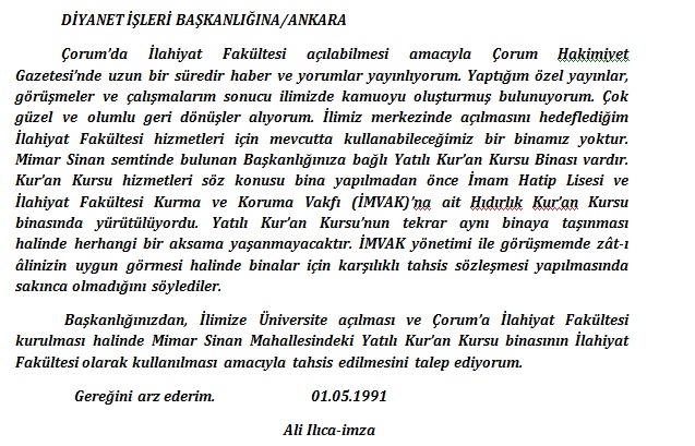 Ilıca'nın Di̇b Özel Kalem Müdürü Şükrü İnan’a Gazetenin Faksı Ile Gönderdiğim Dilekçe...