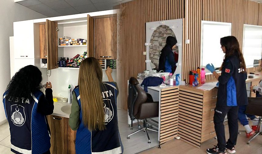 Çorum'da bir kuaförlerdeki 563 ürüne el konuldu