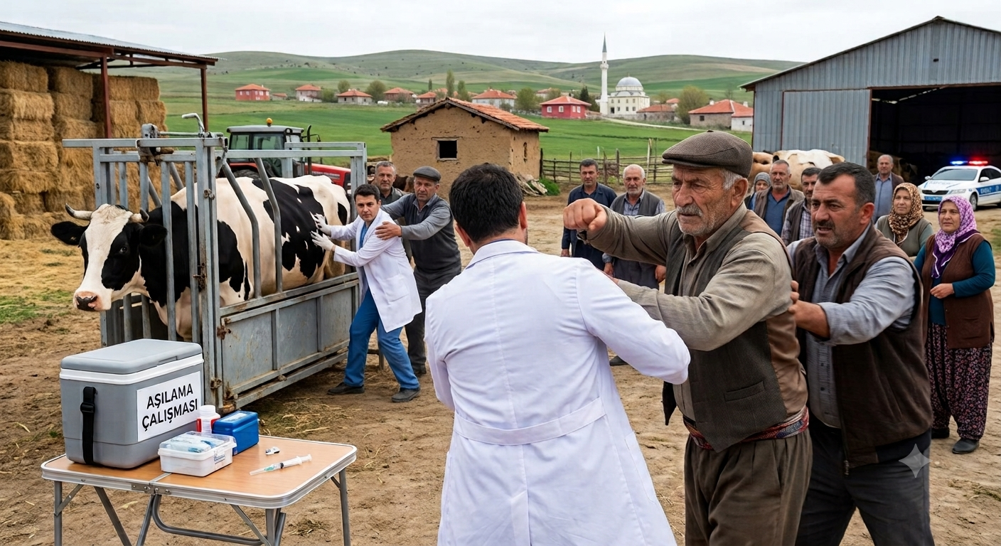 Veteriner hekim köyde saldırıya uğradı