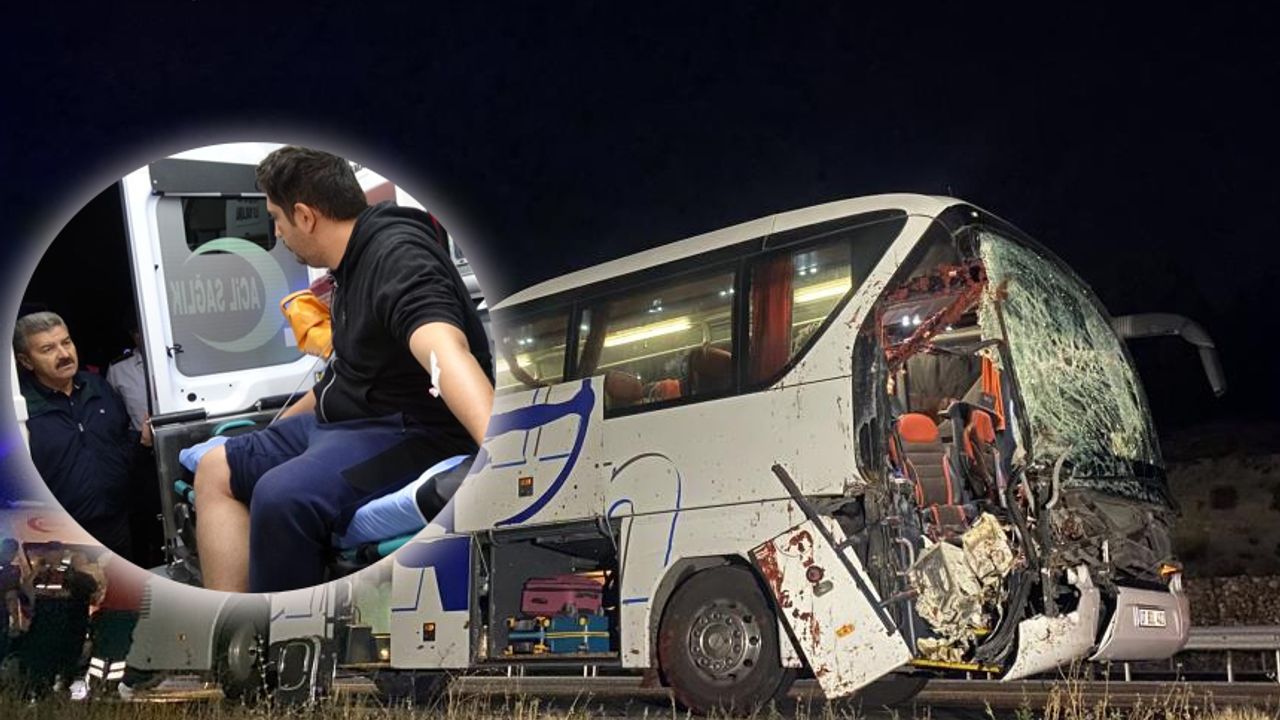 İzmir’den Çorum'a gelen yolcu otobüsü kaza yaptı