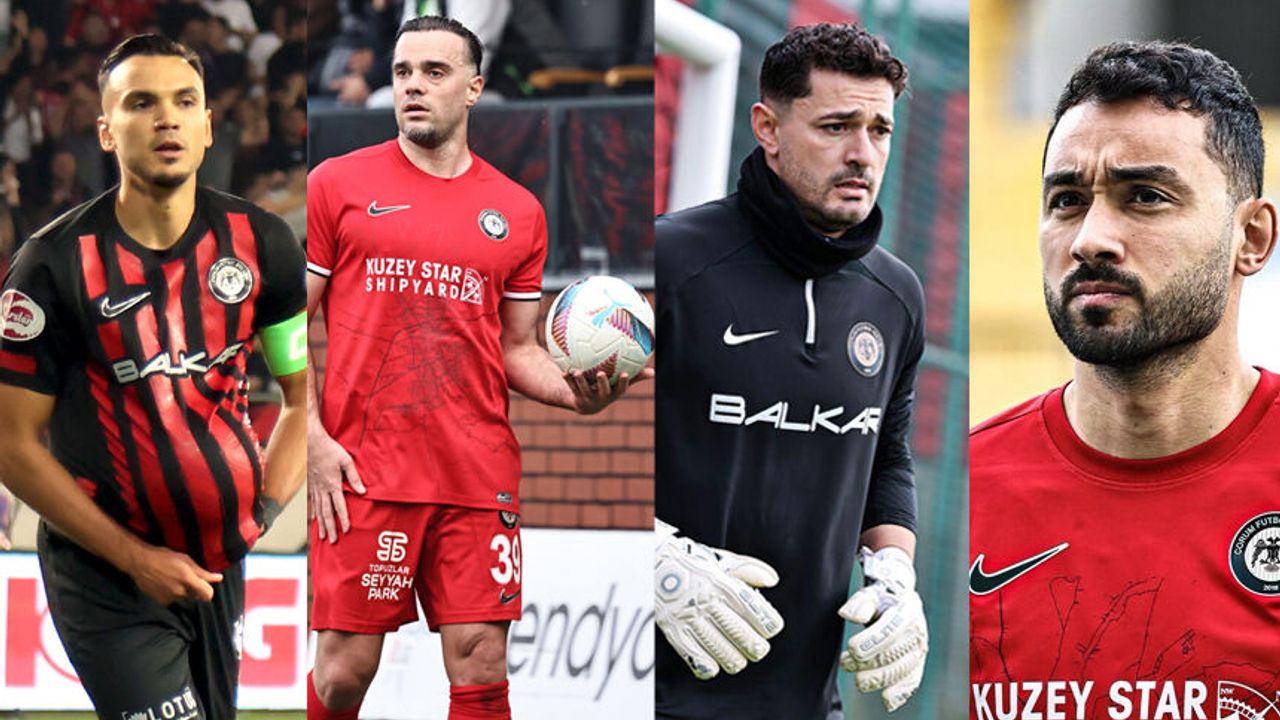 Çorum FK formasını en fazla giyen dört isim