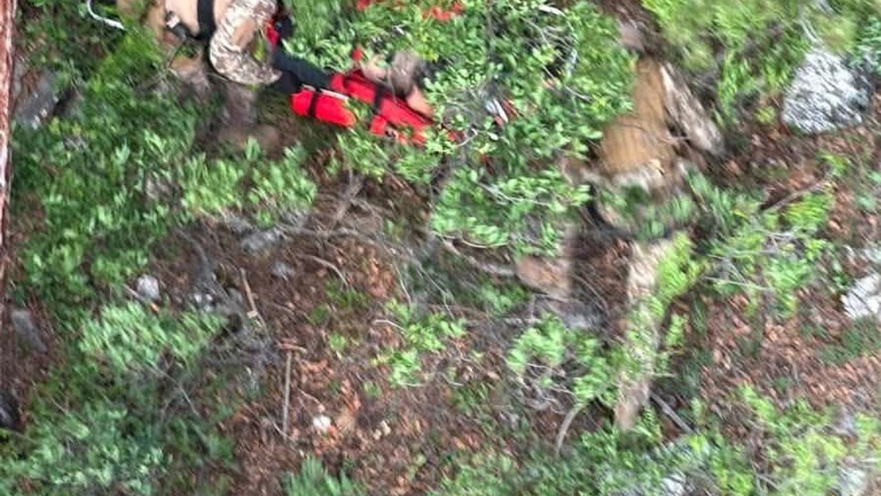 Askeri helikopterle kurtarıldı