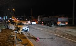 Ankara yolunda Tır ile çarpışan otomobil sürücüsü yaralandı