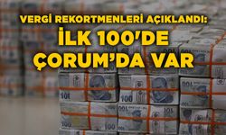 Vergi rekortmenleri açıklandı: İlk 100'de Çorum da var