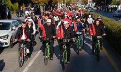 Çorum'da pedallar Cumhuriyet Bayramı için çevrildi