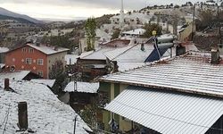 Çorum'da mevsimin ilk karı bu köylere düştü