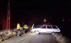 Kaza yapan alkollü sürücü aracını bırakıp hastaneye gitti