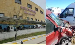 Minibüsle otomobilin çarpıştığı kazada 13 kişi yaralandı