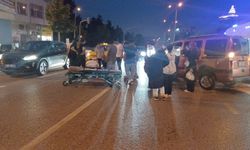 Araçla çarpışan motosikletin sürücüsü yaralandı