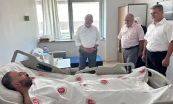 Başkan Aşgın'dan nikah memuruna geçmiş olsun ziyareti
