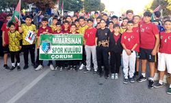 Spor kulüpleri Filistin yürüyüşüne katıldı