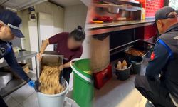 Çorum'da tavuk dönerler böyle imha edildi