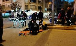 Kaza yapan motosiklet sürücüsü yaralandı