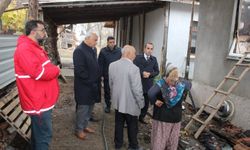 Kaymakam Polat'tan evi yanan aileye ziyaret