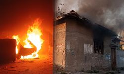Metruk evde çıkan yangın söndürüldü