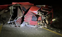 Devrilen kamyonun sürücüsü yaralandı