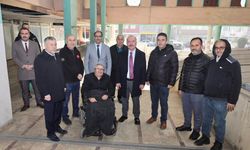 Vali Çalgan, akülü sandalye tamir atölyesini ziyaret etti