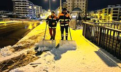 Ekiplerden kar mesaisi