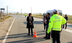 Kaymakam polis noktasında denetime katıldı