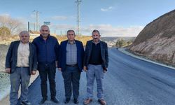 Köy muhtarlarından yol teşekkürü