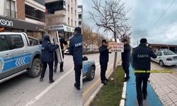 Zabıtadan kaldırım işgali denetimi