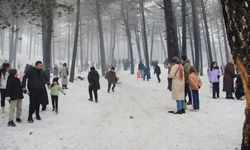 Çorum'da kar festivali için vatandaşlar buraya akın etti