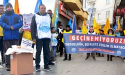 Soğan ekmekle eylem yaptılar