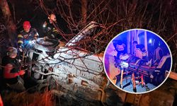 Çorum'da şarampole devrilen otomobilin sürücüsü yaralandı