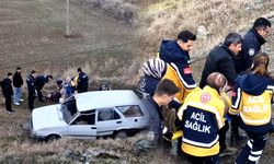 Direksiyon hakimiyetini kaybeden sürücü şarampole uçtu