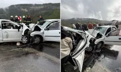 Katliam gibi bir kaza daha! 2 otomobil kafa kafaya çarpıştı