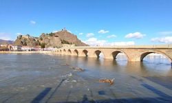 Çorum’da kış yağışlarıyla Kızılırmak’ın debisi yükseldi