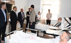 Vali Çalgan Kırkdilim'de yaralanan personeli ziyaret etti