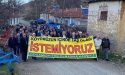 Köyde eylem yaptılar