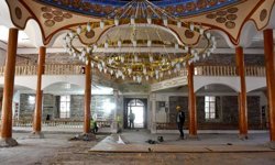 Ulu Cami'de restorasyon çalışması
