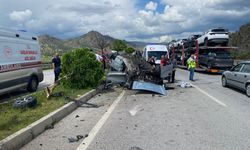 Takla atan otomobildeki 4 kişi yaralandı