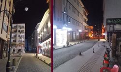 Tarihi Kültür Yolundaki lambalar  bir yanıyor bir yanmıyor