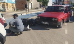 Motosiklet sürücüsü kazada yaralandı