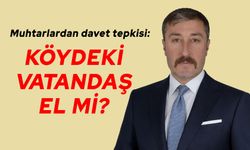 Muhtarlardan davet tepkisi: Köydeki vatandaş el mi?
