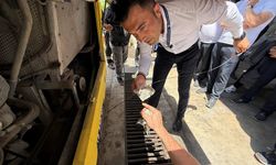 Otobüs şoförleri sınava tabi tutuldu