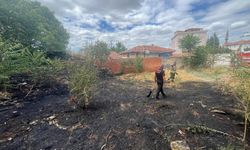 Otluk alanda çıkan yangının evlere sıçramasını itfaiye önledi