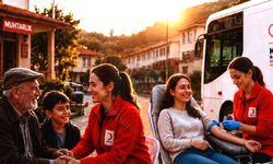 Çorum'da kan bağışı herkese yapan digital termos hediye