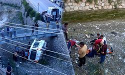Diyaliz hastalarını taşıyan nakil aracı çaya uçtu