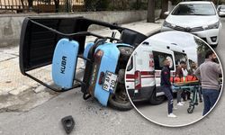 Elektrikli motosikletiyle kaza yapan çocuk yaralandı