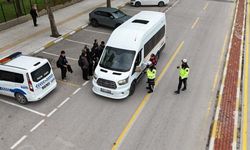 Okul servisleri drone ile denetlendi