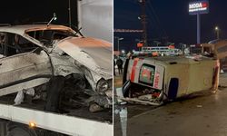 Çorum’da ambulans ile otomobil çarpıştı: 6 yaralı