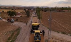 Çorum'da 4 köyün yolunda asfalt çalışması yapılıyor