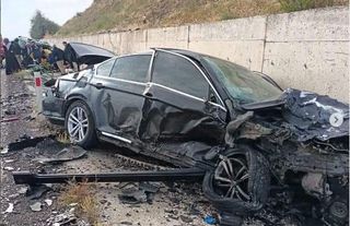 Belediye Başkanının makam arabası kaza yaptı