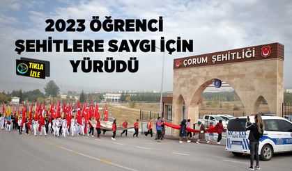 2023 öğrenci şehitlere saygı için yürüdü