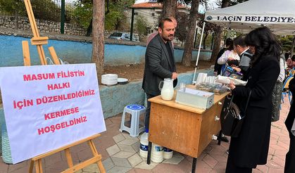 Laçin'de Filistin'e destek kermesi açıldı