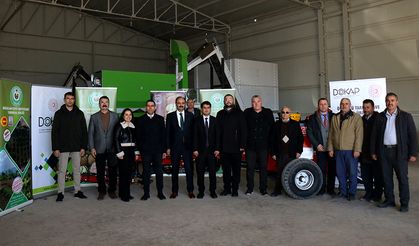 Oğuzlar’a ceviz hasat makinesi